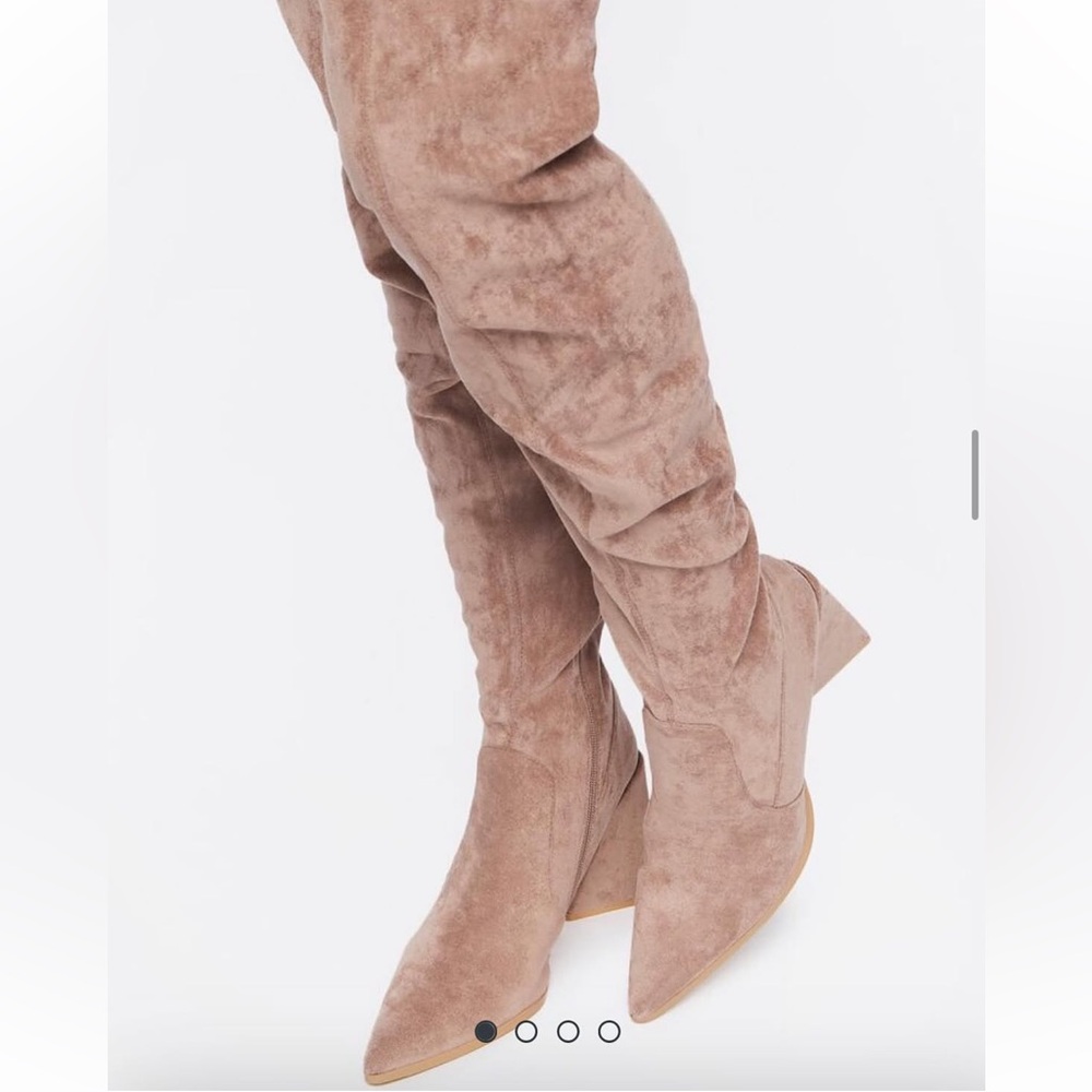 Forever 21 Tan Over the Knee Suede Boots